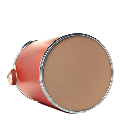 Hermes Kraft Paper Metal Canvas Saddle Box Orange 3 of 17