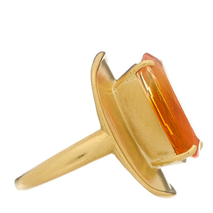 Irene Neuwirth 18K Yellow Gold Fire Opal Infinity Cocktail Ring 53 6.25 5 of 6
