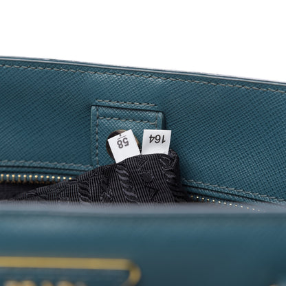 Prada Saffiano Lux Medium Tote Ottanio 9 of 9