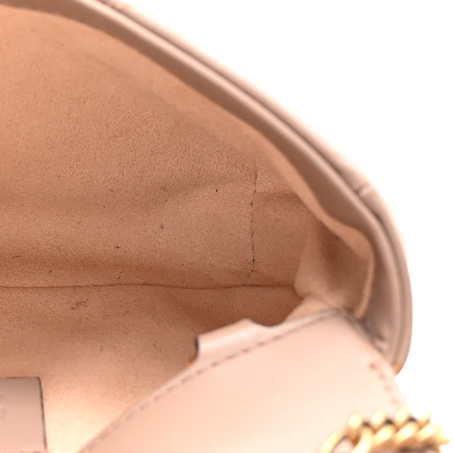 Calfskin Matelasse Super Mini GG Marmont Shoulder Bag Porcelain Rose