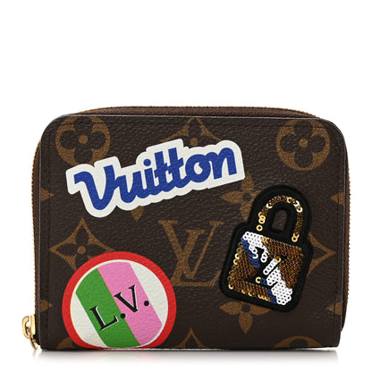 Louis Vuitton Monogram Travel Stickers Zippy Coin Purse 1 of 8
