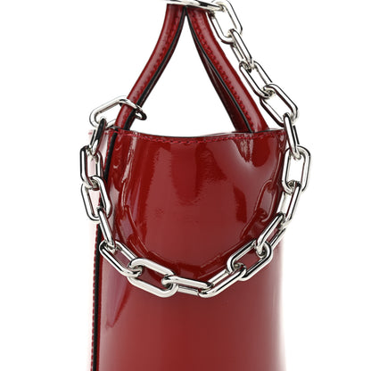 Alexander Wang Patent Roxy Mini Chain Bucket Red Silver Hardware 12 of 12