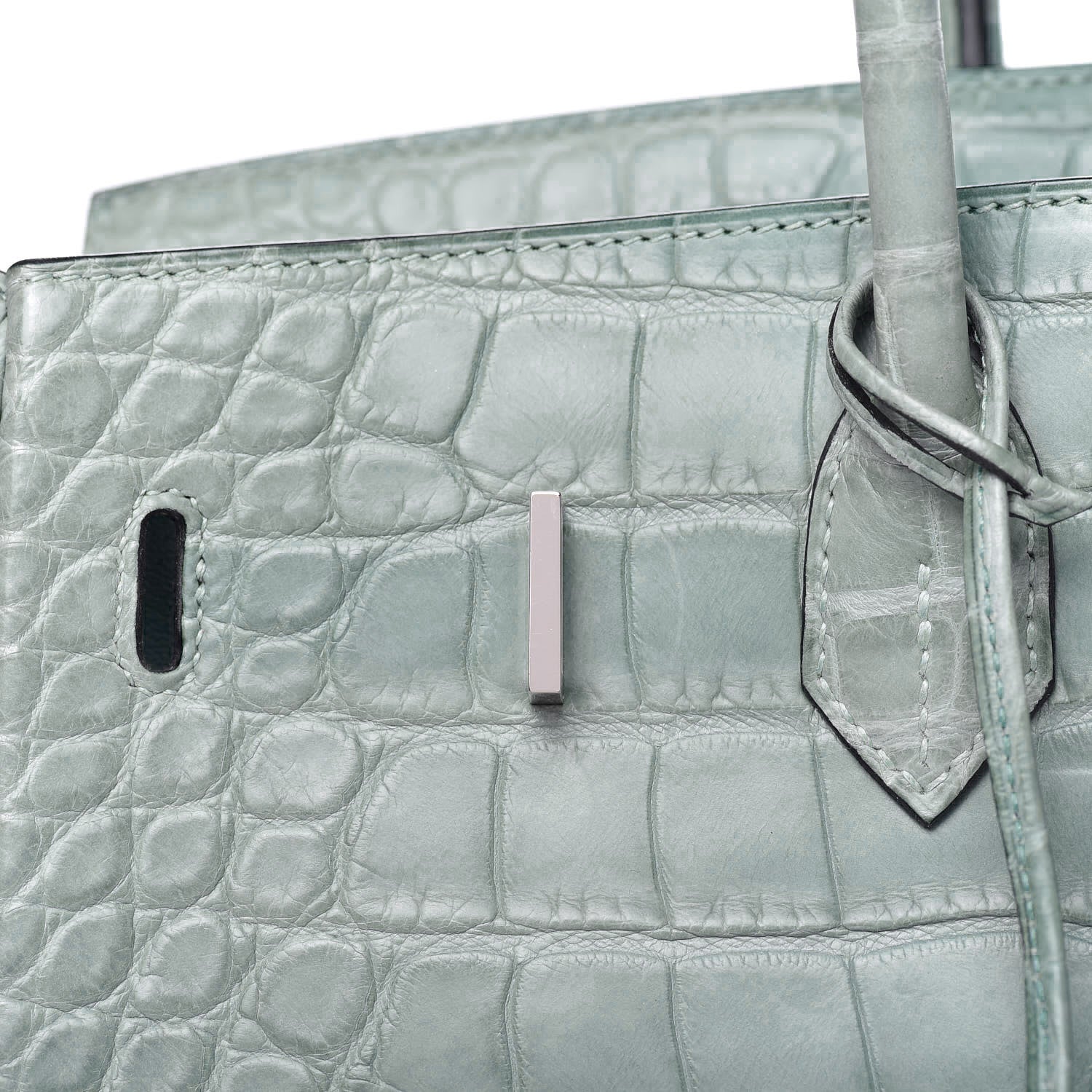 Hermes Matte Alligator Birkin 35 Ciel 21 of 33