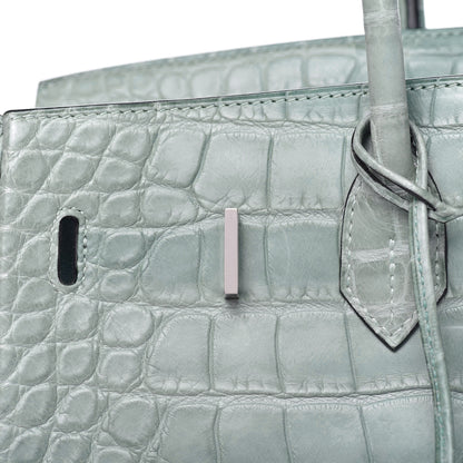 Hermes Matte Alligator Birkin 35 Ciel 21 of 33