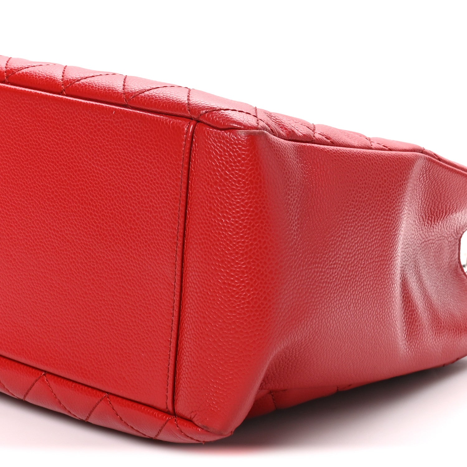 Chanel Caviar Quilted Grand Shopping Tote GST Red 10 of 10