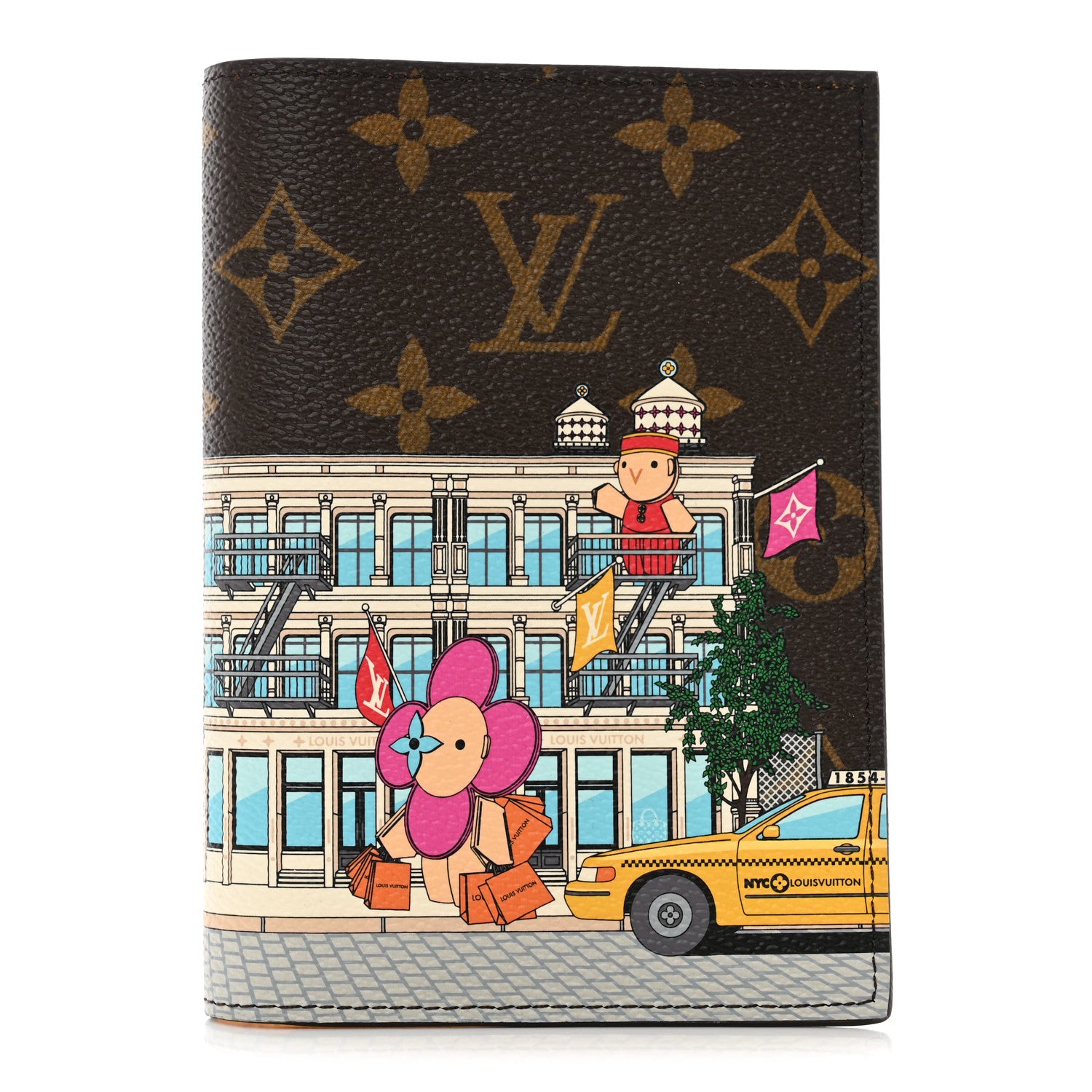 Louis Vuitton Monogram 2022 Christmas Animation New York Soho Passport Cover Yellow 1 of 7