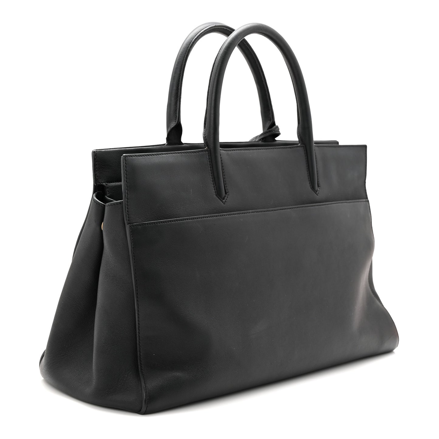 Calfskin Medium Cabas Rive Gauche Black