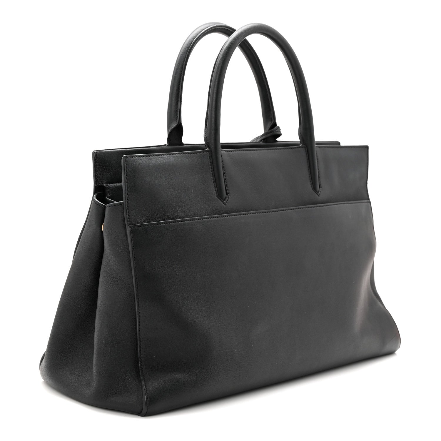 Saint Laurent Calfskin Medium Cabas Rive Gauche Black 3 of 11