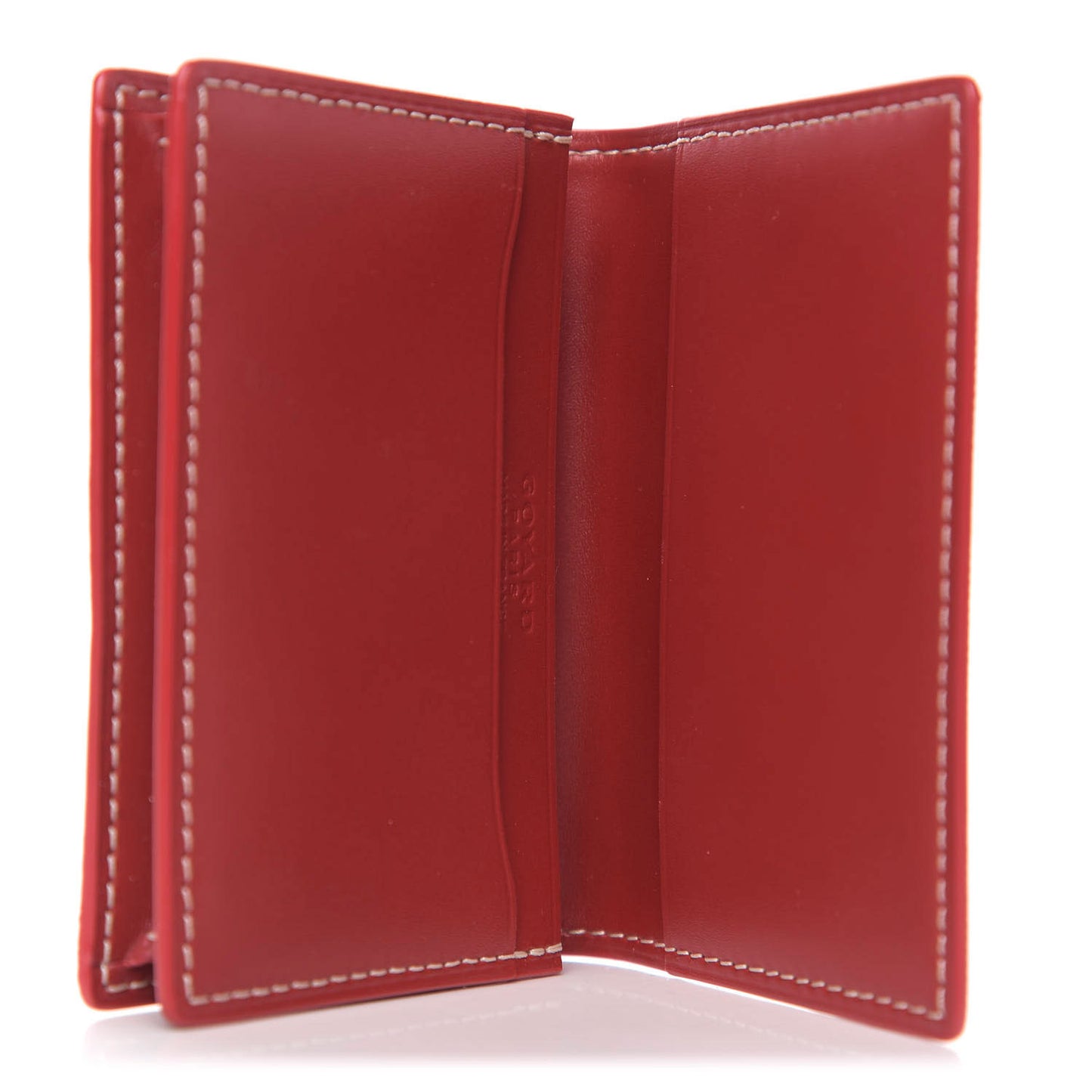 Goyardine Business Card Holder Red