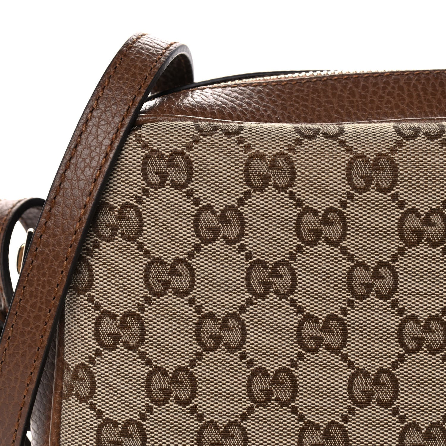 Gucci Monogram Mini Bree Messenger Bag Beige Tabacco 9 of 11