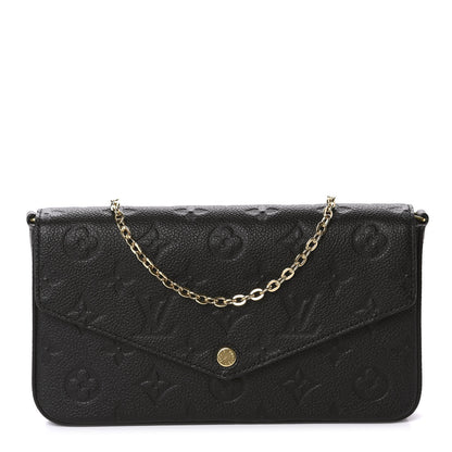 Louis Vuitton Empreinte Pochette Felicie Chain Wallet Black 1 of 11