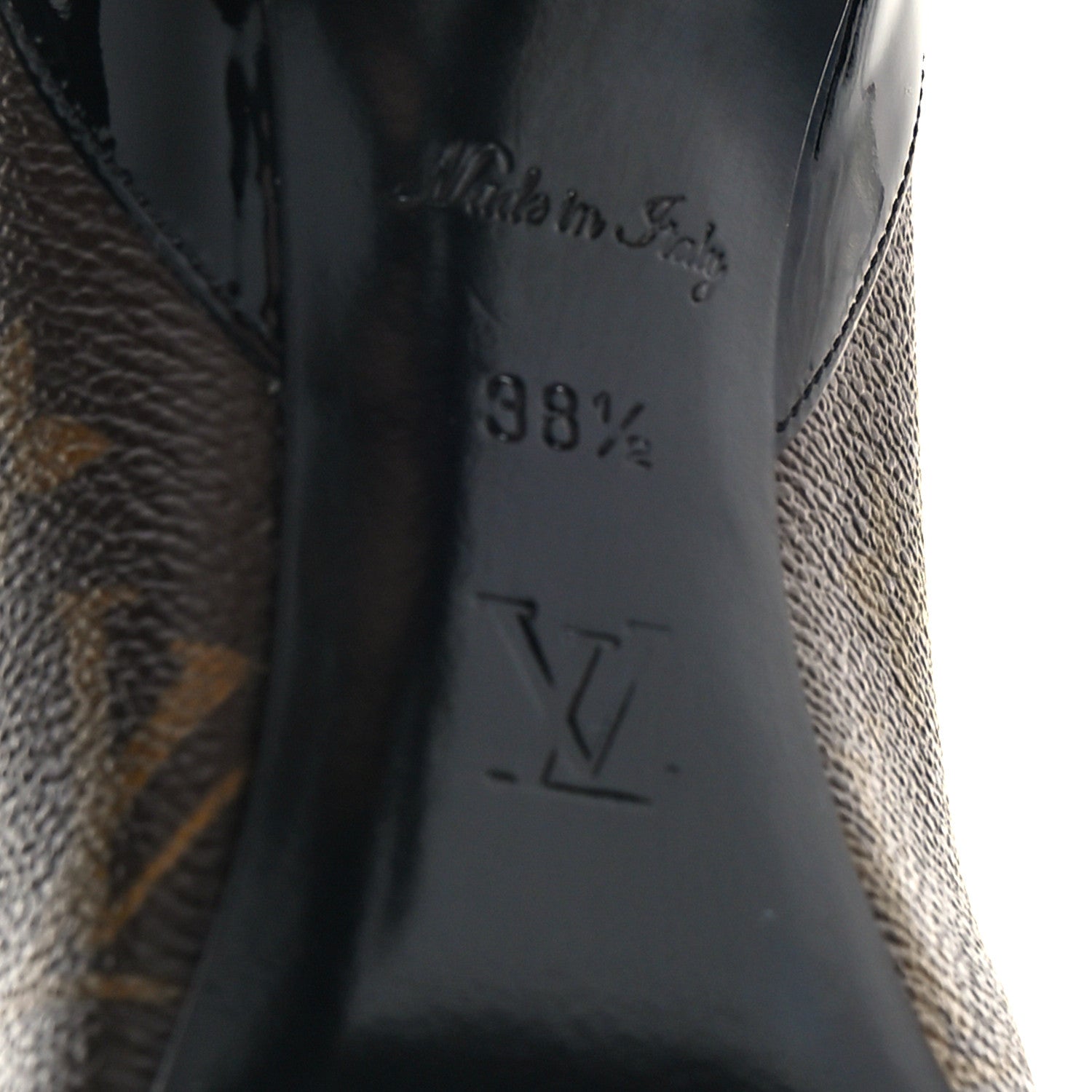 Louis Vuitton Monogram Cherie Pumps 38.5 Black 7 of 8