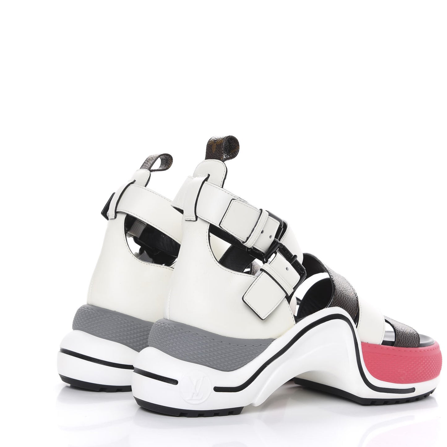 Patent Monogram LV Archlight Sandal 36 White
