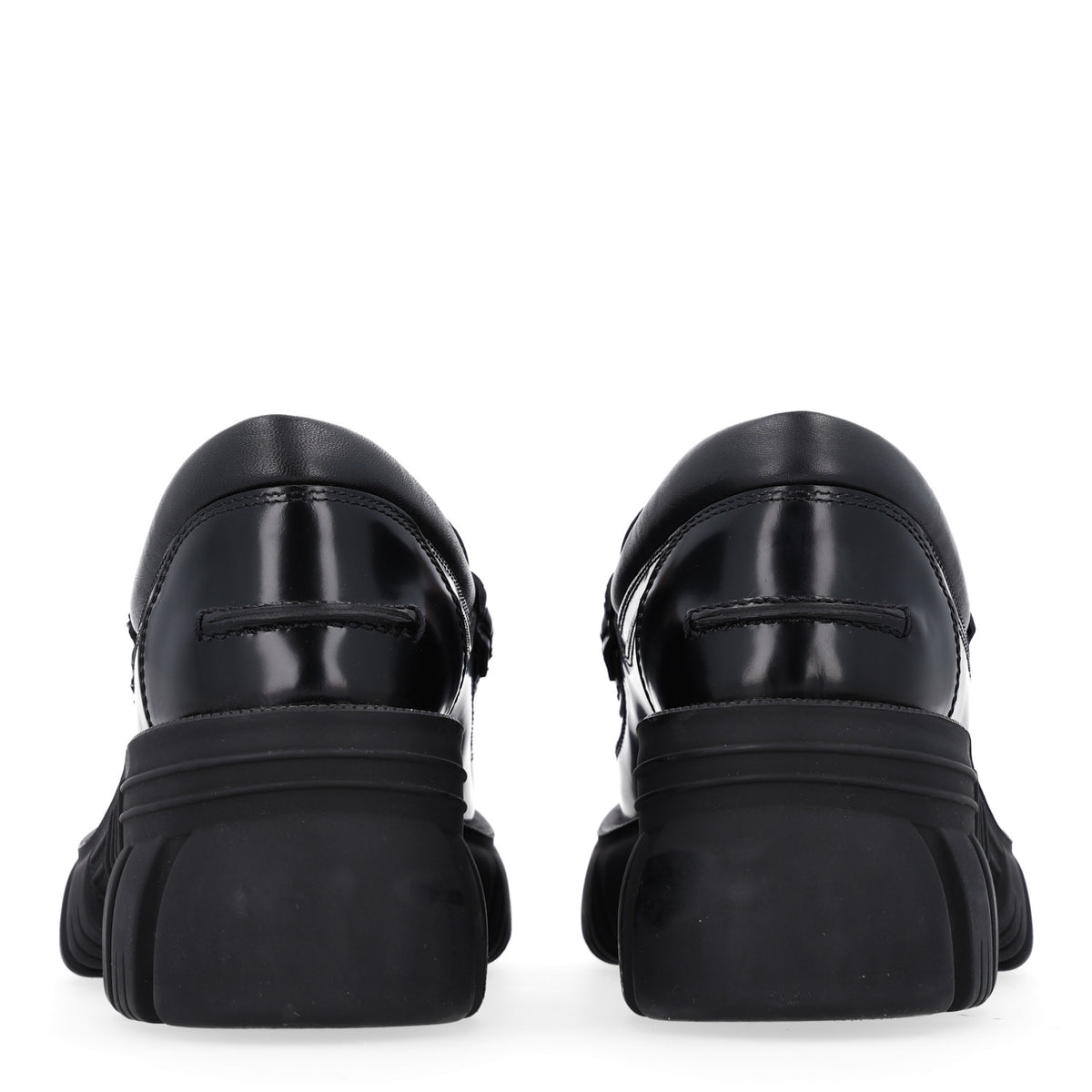 Gucci Magnum Calfskin Nappa Samoa Womens Horsebit Platform Chunky Lug Sole 40mm Loafers 37 Black 6 of 10