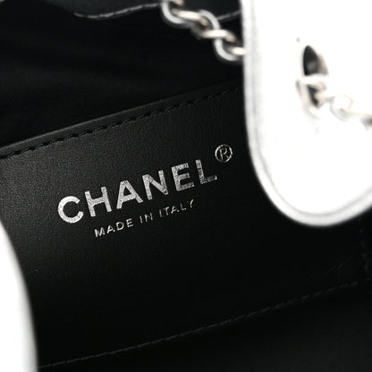 Chanel Metallic Caviar Quilted Mini Chanel 25 Handbag Silver 6 of 11