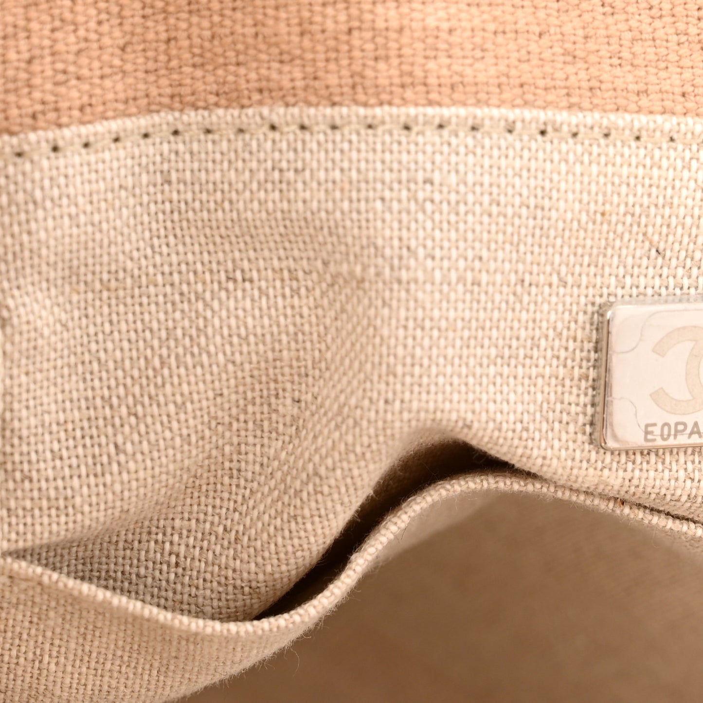 Mixed Fibers Small Deauville Tote Beige