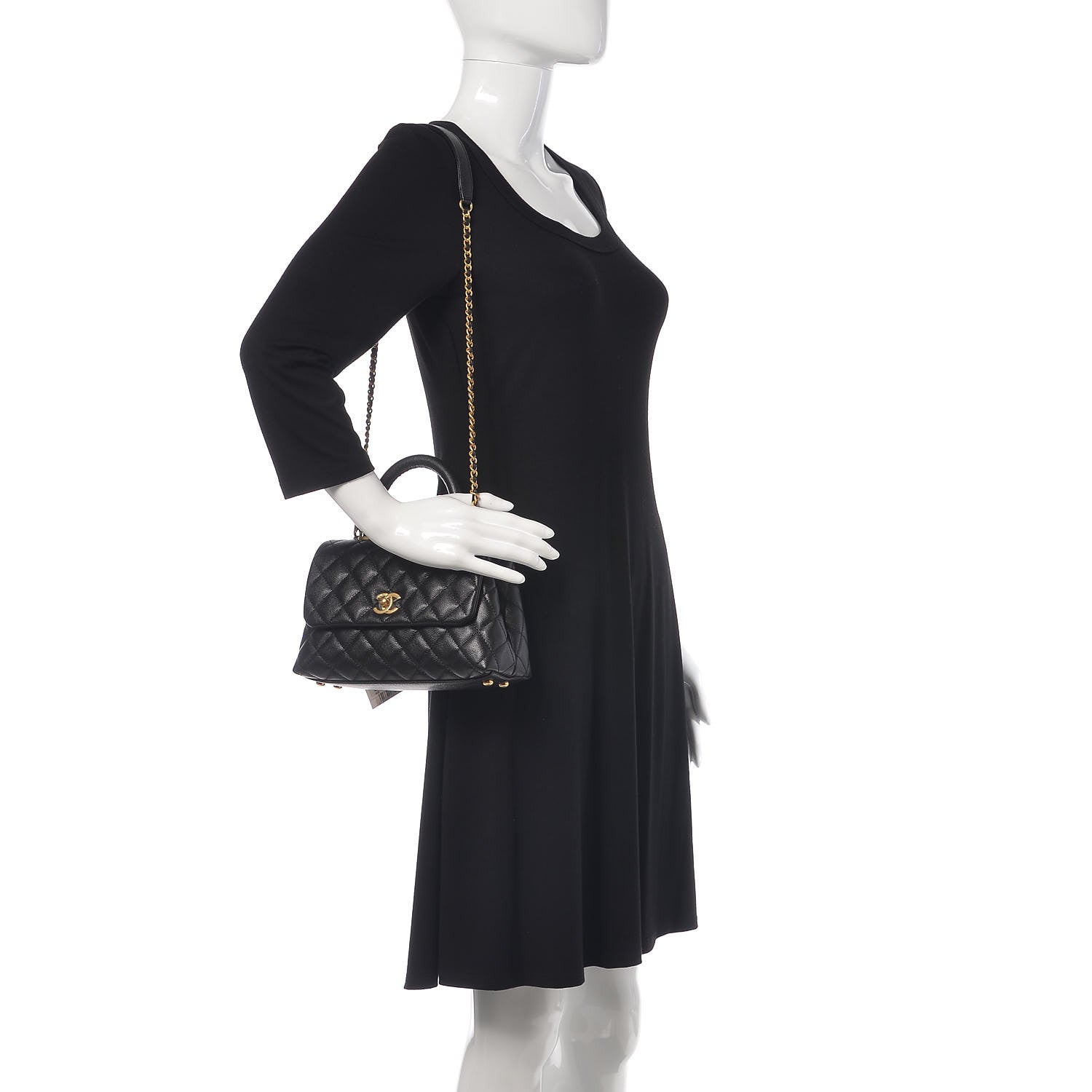 Chanel Caviar Quilted Mini Coco Handle Flap Black 2 of 10