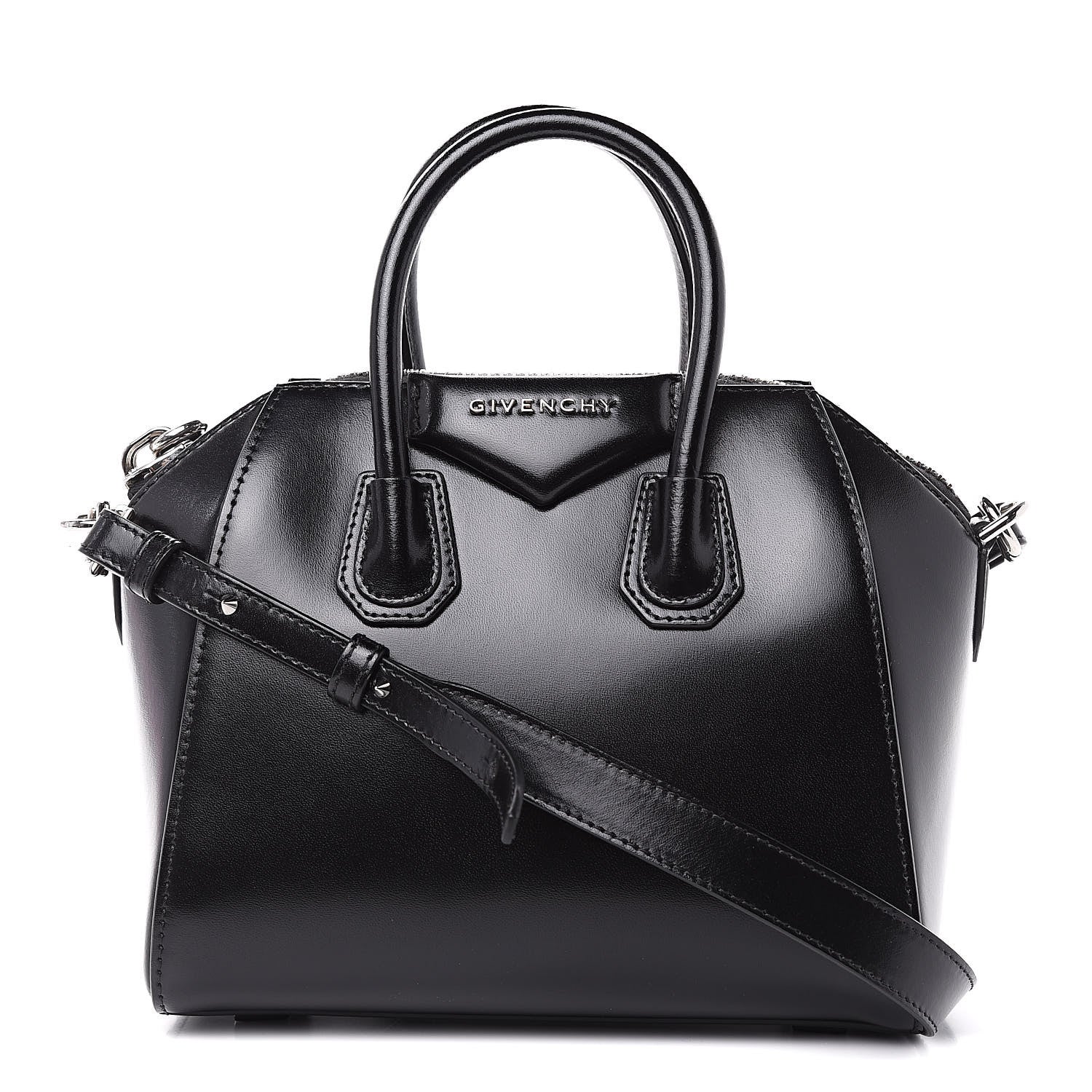 Givenchy Shiny Lord Calfskin Mini Antigona Black 1 of 10
