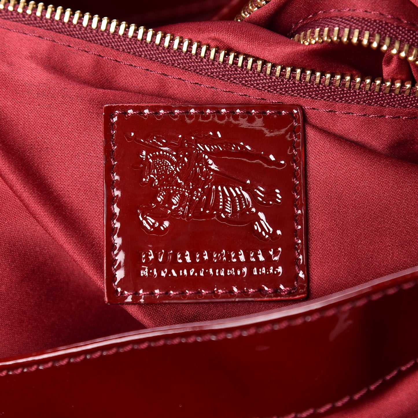 Patent Quilted Beaton Red
