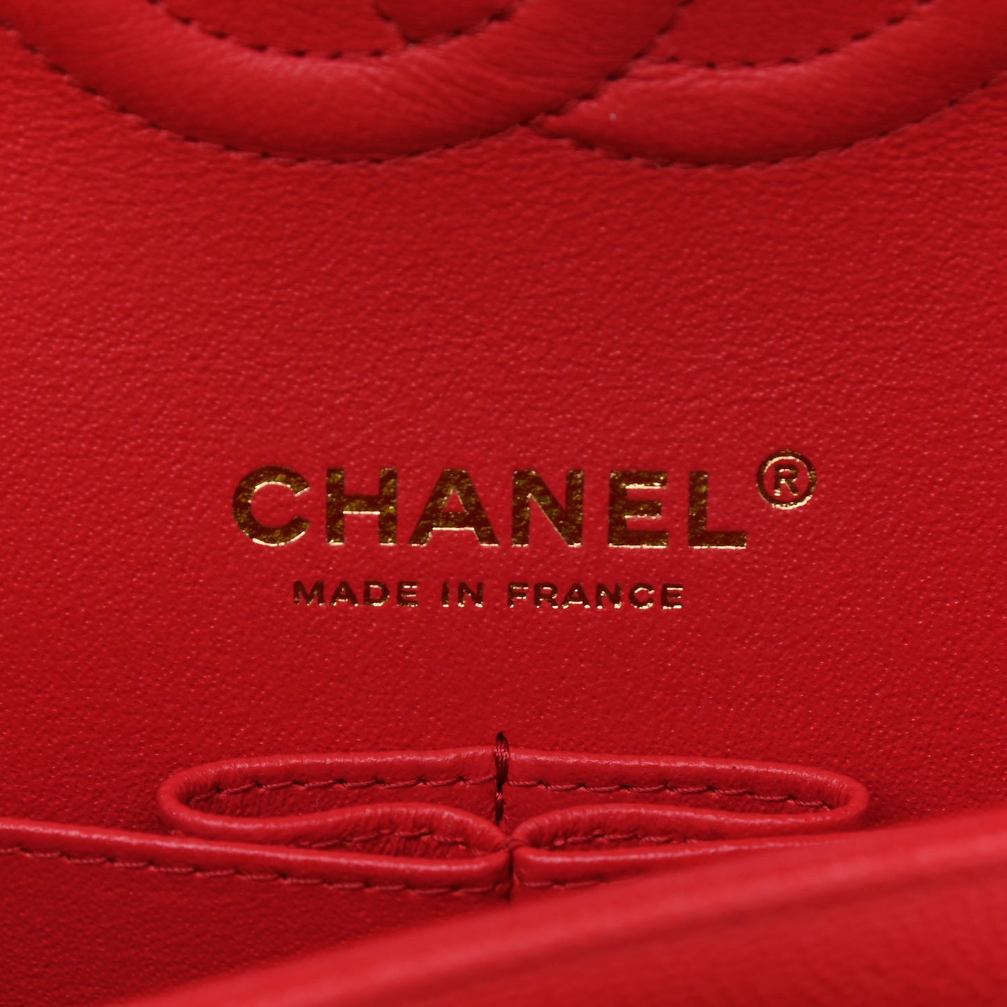 Caviar Quilted Medium Double Flap Red