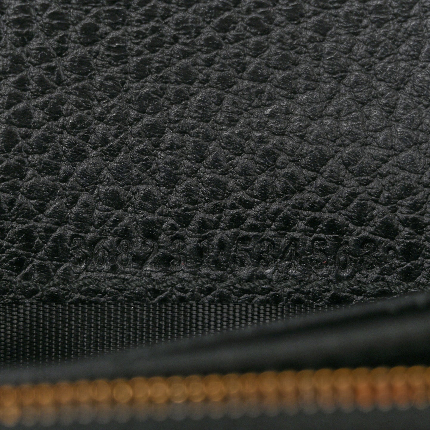 Dollar Calfskin Mini Swing Wallet Bag Black
