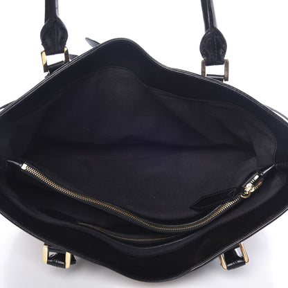 Burberry House Check Bridle Calfskin Medium Lynher Tote Black 5 of 11