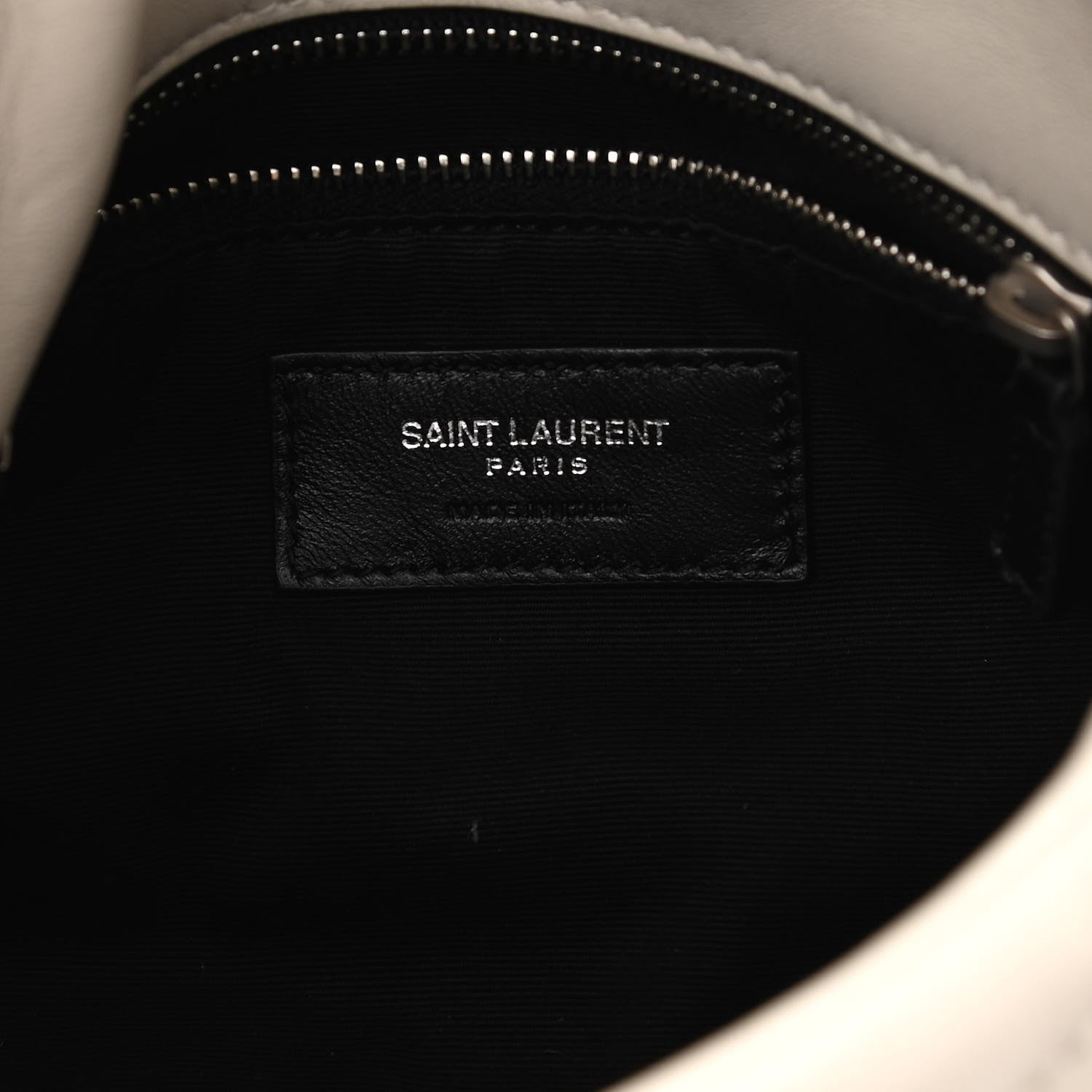 Saint Laurent Lambskin Quilted Toy Loulou Puffer Monogram Chain Satchel Blanc Vintage 6 of 12