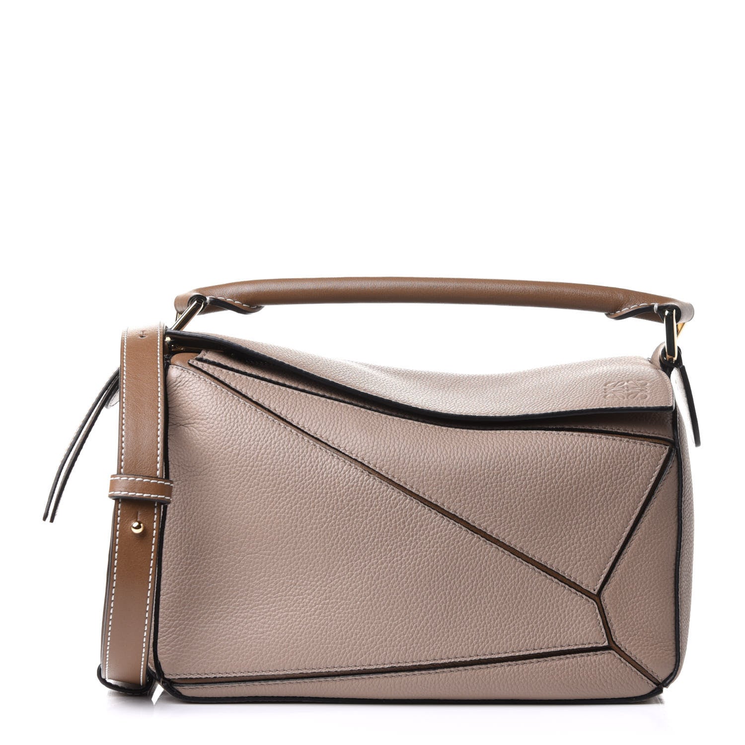 Loewe Grained Calfskin Small Puzzle Bag Sand Mink 1 of 13