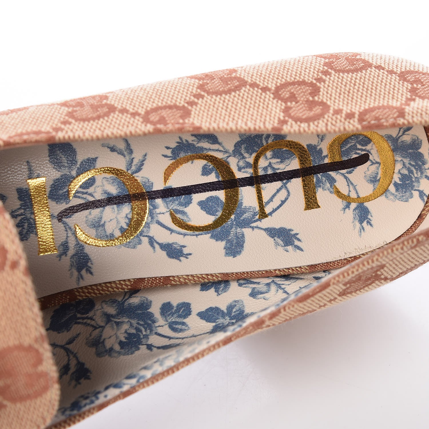 Gucci Monogram GG Victoire 55mm Loafer Pumps 38.5 Beige Ruggine 8 of 9