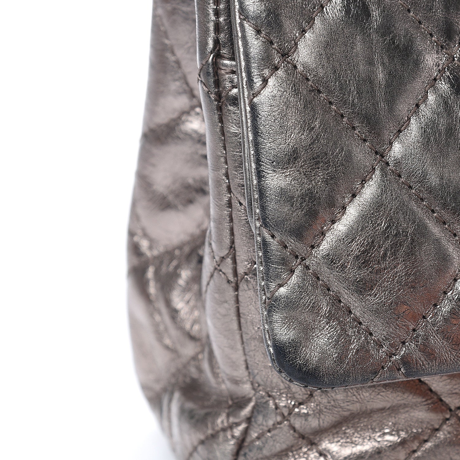 Chanel Metallic Aged Calfskin Quilted 2.55 Reissue 227 Flap Dark Silver 11 of 21