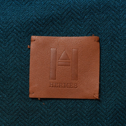 Hermes Cashmere Hand Woven Dip Dye Urga Blanket Bleu Violet 2 of 8