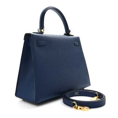 Hermes Epsom Kelly Sellier 25 Bleu Navy 3 of 11