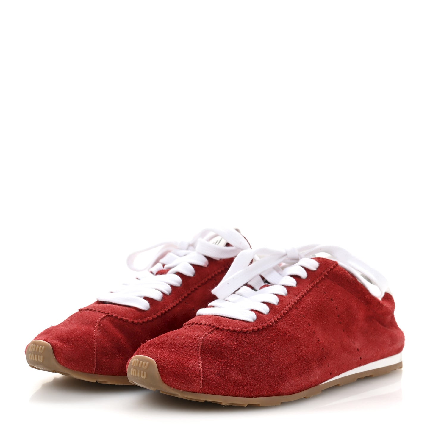 Camoscio Womens Plume Sneakers 40 Red