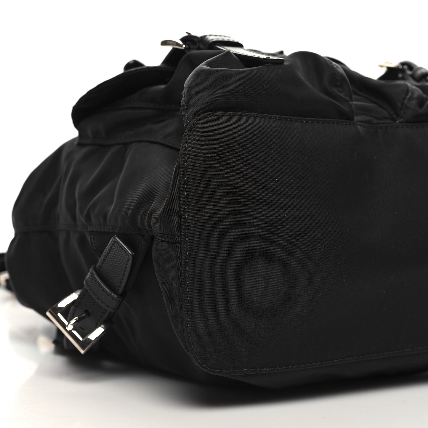 Tessuto Nylon Saffiano Small Backpack Black