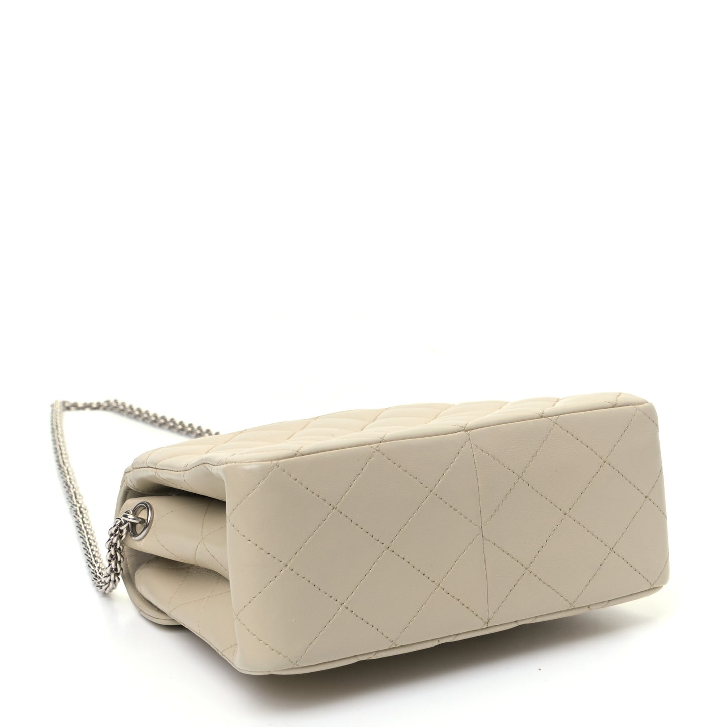 Lambskin Quilted Envelope Single Flap Beige
