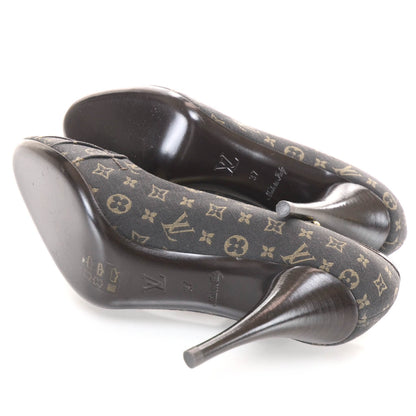 Louis Vuitton Mini Lin Monogram Heels Pumps Ebene 37 10 of 12