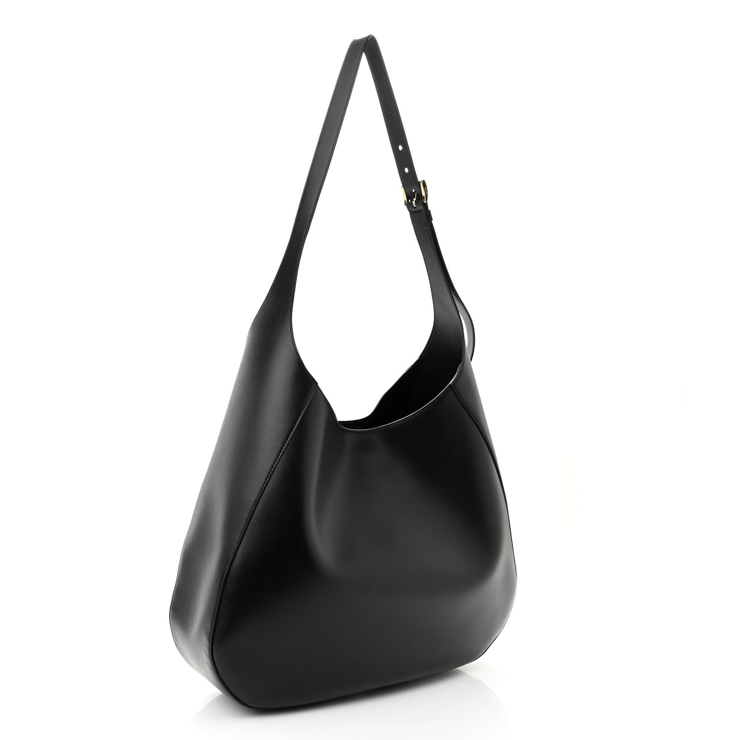 Prada City Calfskin Triangle Large Hobo Shoulder Bag Black 3 of 10