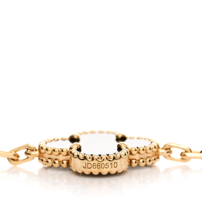 Van Cleef & Arpels 18K Yellow Gold Black Onyx 5 Motifs Vintage Alhambra Bracelet 3 of 5