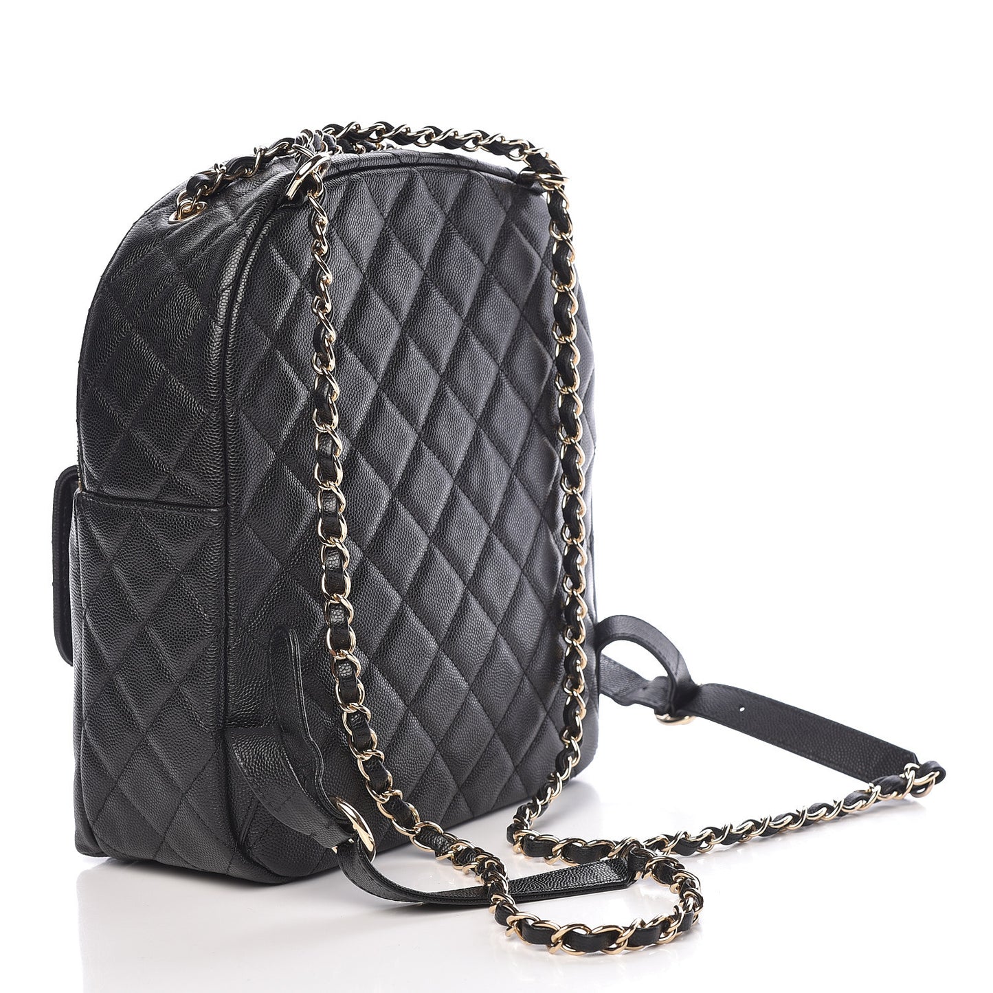 Caviar Quilted Large CC Day Backpack Black