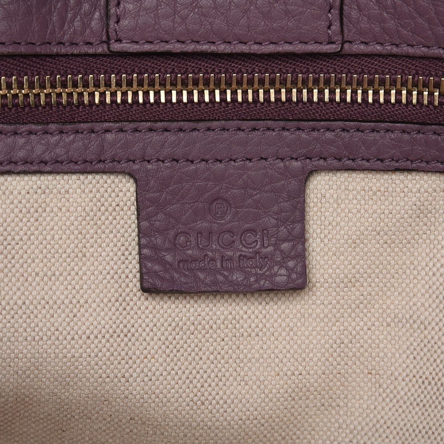 Calfskin Large Bamboo Shopper Tote Purple