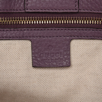 Gucci Calfskin Large Bamboo Shopper Tote Purple 7 of 8