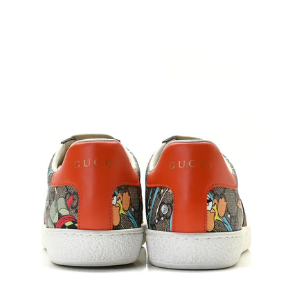 Gucci X DISNEY GG Supreme Monogram Web Donald Duck Womens Ace Sneakers 36 Beige New Acero Orange 5 of 12
