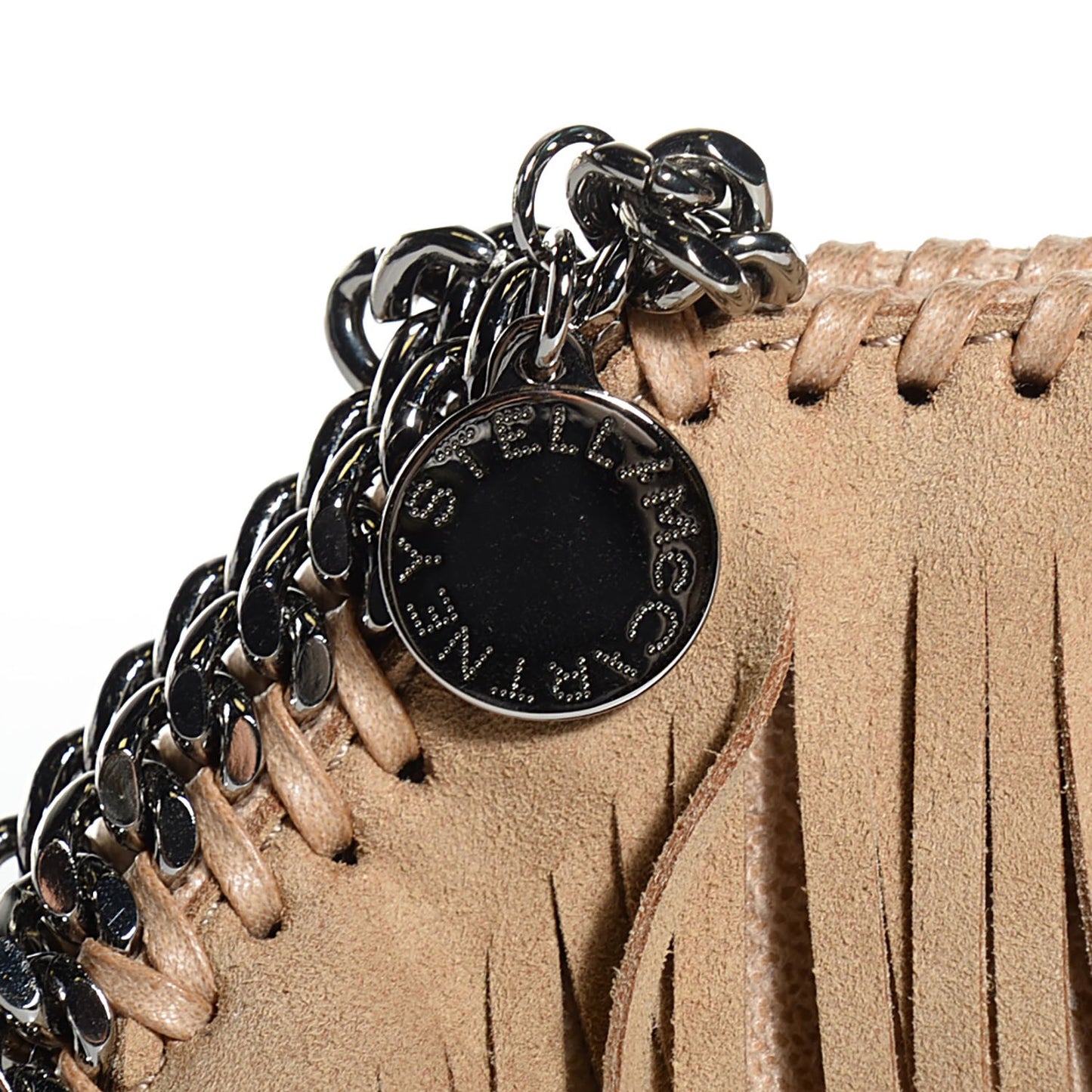 Shaggy Deer Fringe Tiny Falabella Fold Over Tote Gold