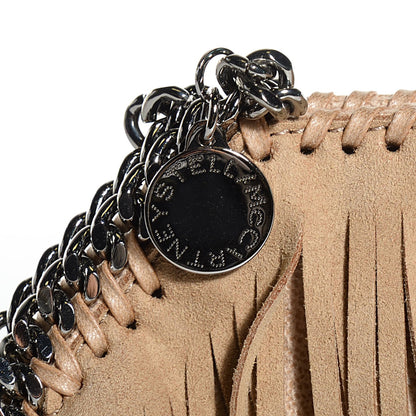 Stella McCartney Shaggy Deer Fringe Tiny Falabella Fold Over Tote Gold 6 of 9