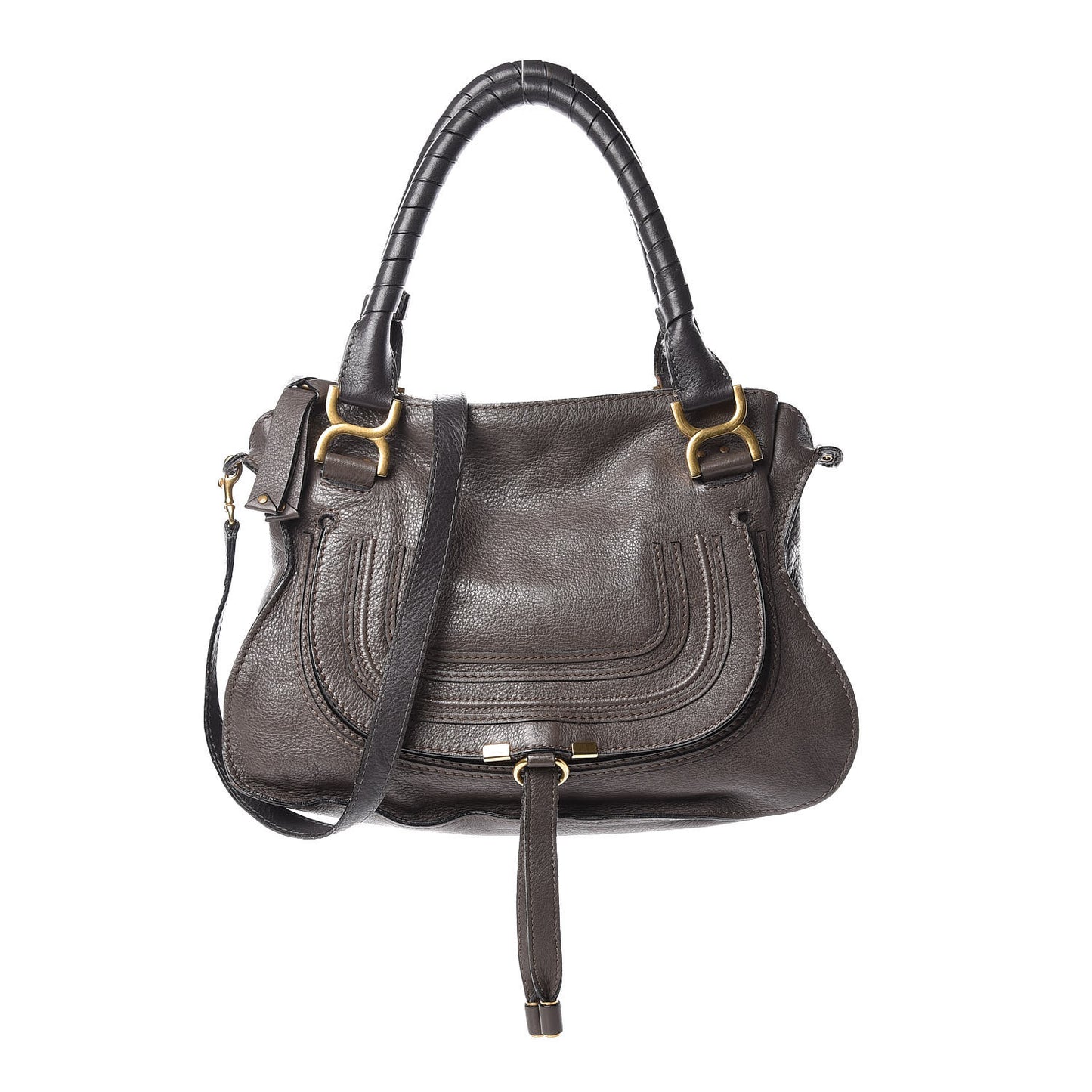 Calfskin Medium Marcie Satchel Ash