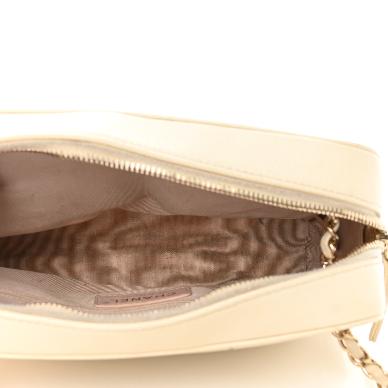 Chanel Caviar Quilted Small In & Out Camera Case White 5 of 12