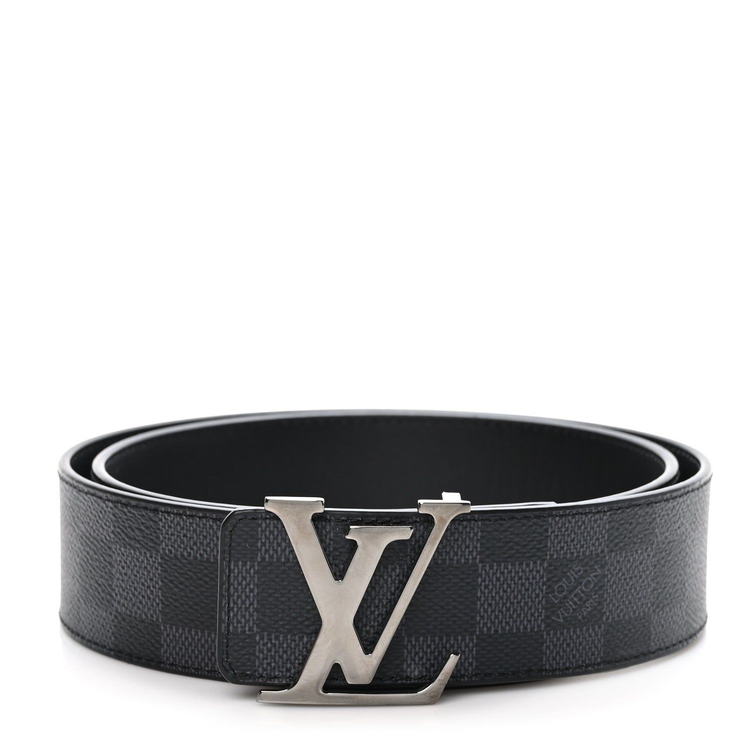 Louis Vuitton Damier Graphite 40mm LV Initiales Belt 85 34 1 of 6