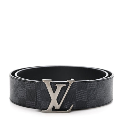 Louis Vuitton Damier Graphite 40mm LV Initiales Belt 85 34 1 of 6