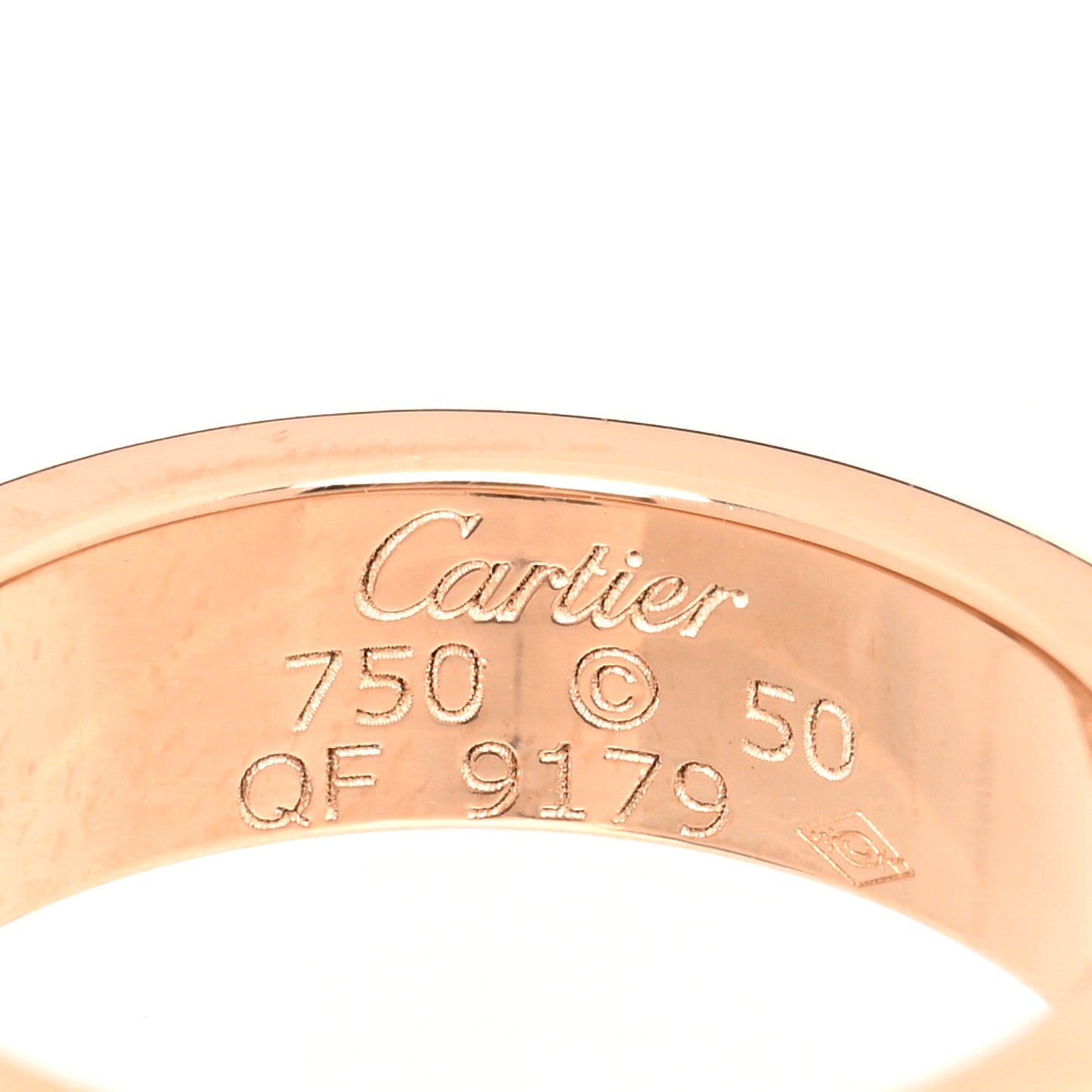 18K Pink Gold Pink Sapphire 5.5mm LOVE Ring 50 5.25