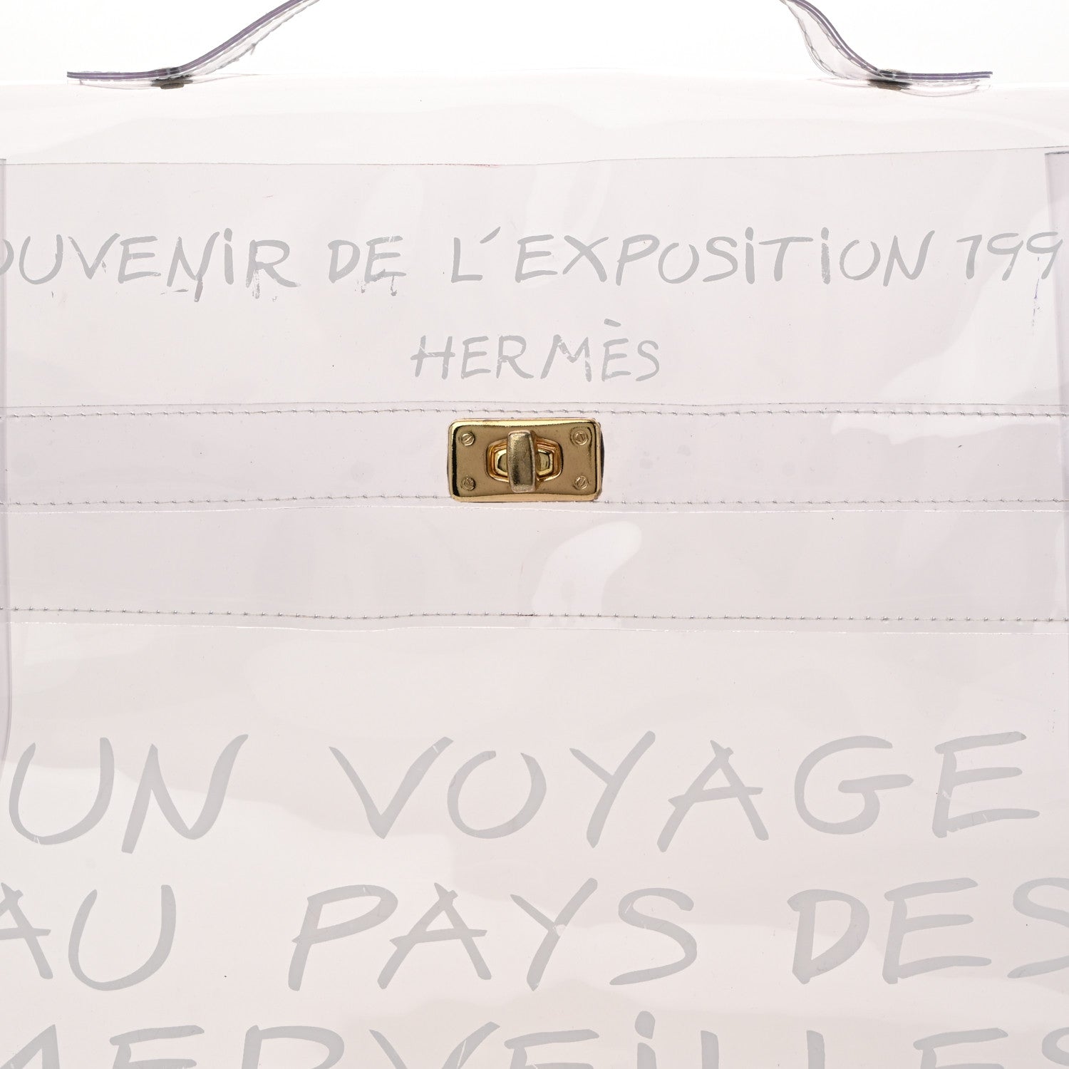 Hermes Vinyl Souvenir De L'Exposition Kelly Transparent 6 of 10